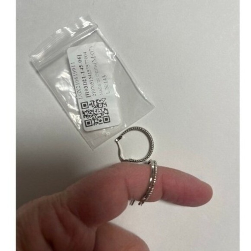 Hoop earrings medium size double bands